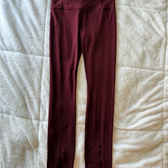 Athleta Pants - Athleta Burgundy Straight Leg Tights
